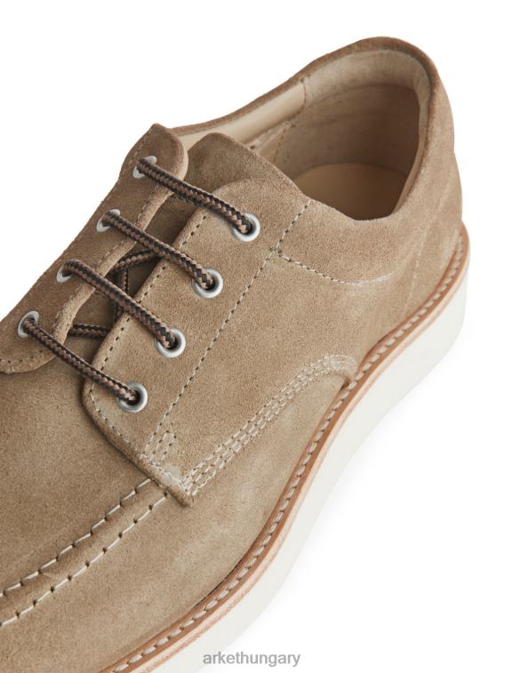 ARKET velúr-vibram derby cipő férfiak bézs LNXFL1274 cipő