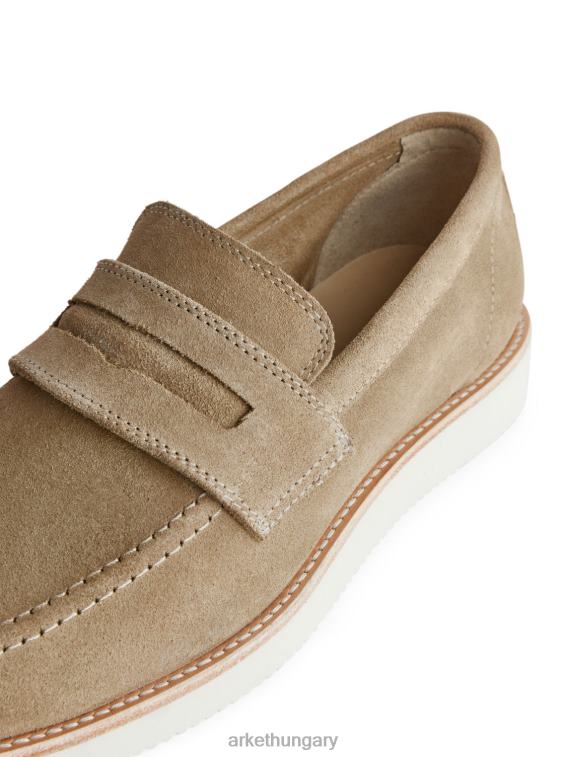 ARKET velúr-vibram naplopók férfiak bézs LNXFL1275 cipő