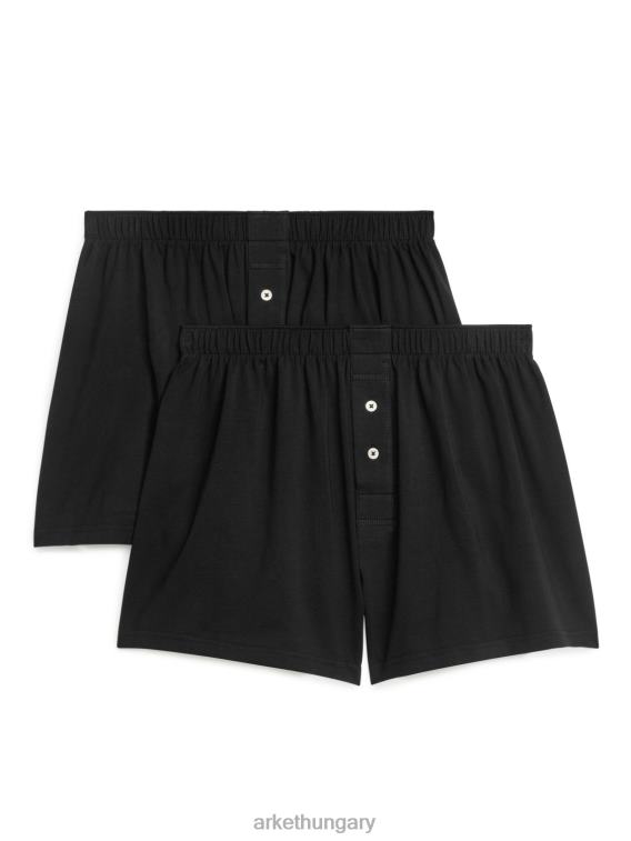 ARKET pima pamut jersey boxer, 2db-os szett férfiak fekete LNXFL1234 ruházat