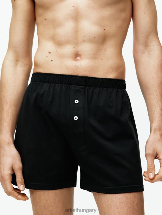 ARKET pima pamut jersey boxer, 2db-os szett férfiak fekete LNXFL1234 ruházat