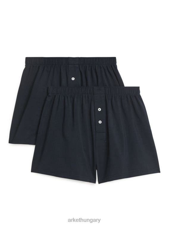 ARKET pima pamut jersey boxer, 2db-os szett férfiak sötétkék LNXFL1233 ruházat