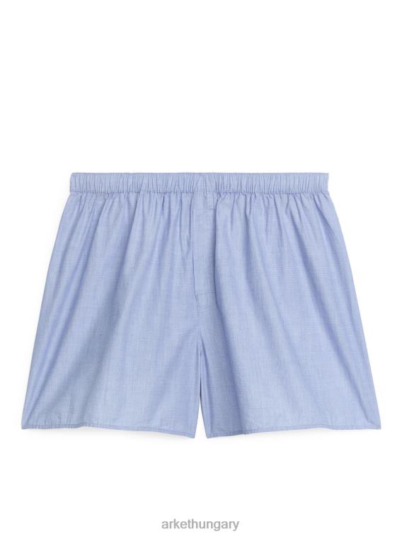 ARKET szőtt pamut boxer, 2 db férfiak kék csíkos LNXFL1228 ruházat