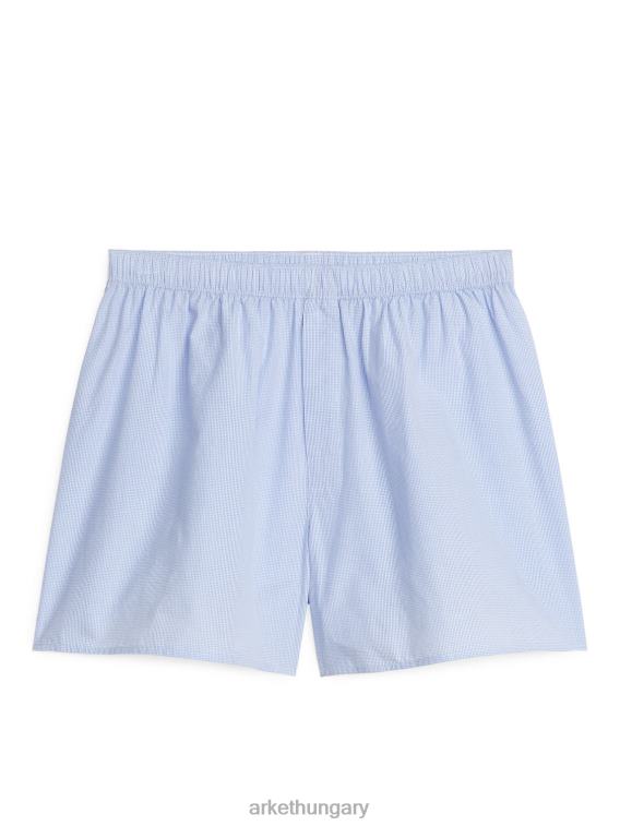 ARKET szőtt pamut boxer, 2 db férfiak kék fehér LNXFL1229 ruházat