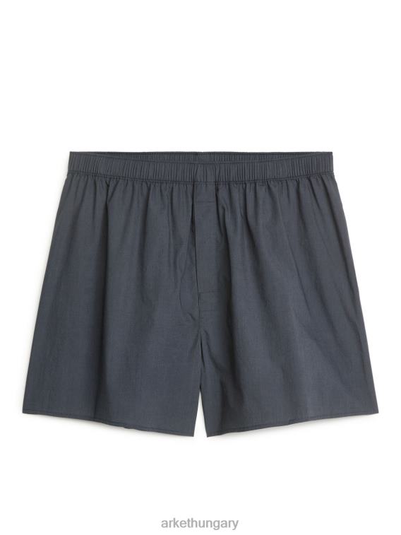 ARKET szőtt pamut boxer, 2 db férfiak sötétkék/csíkos LNXFL1232 ruházat