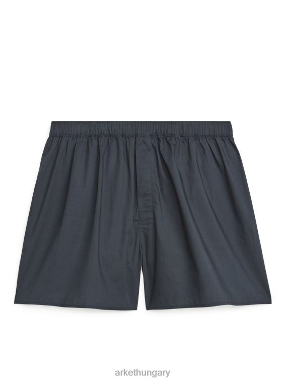 ARKET szőtt pamut boxer, 2 db férfiak sötétkék kockás LNXFL1230 ruházat