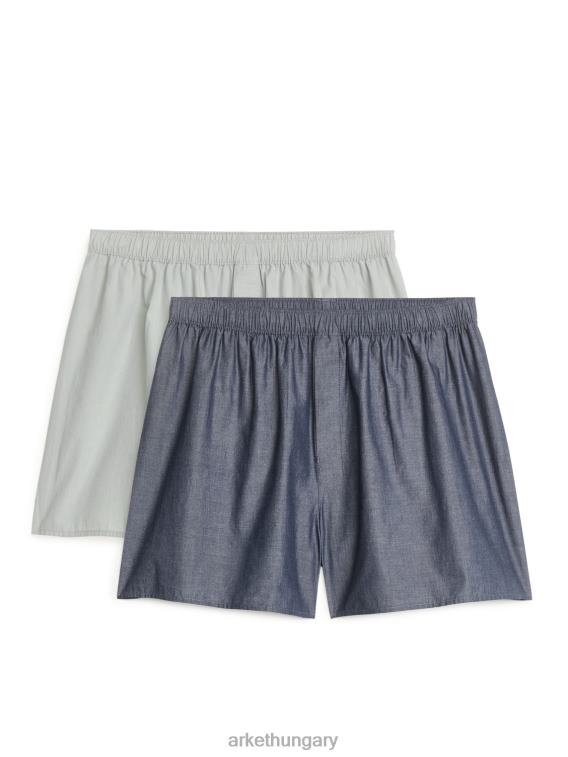 ARKET szőtt pamut boxer, 2 db férfiak szilárd/földes LNXFL1235 ruházat