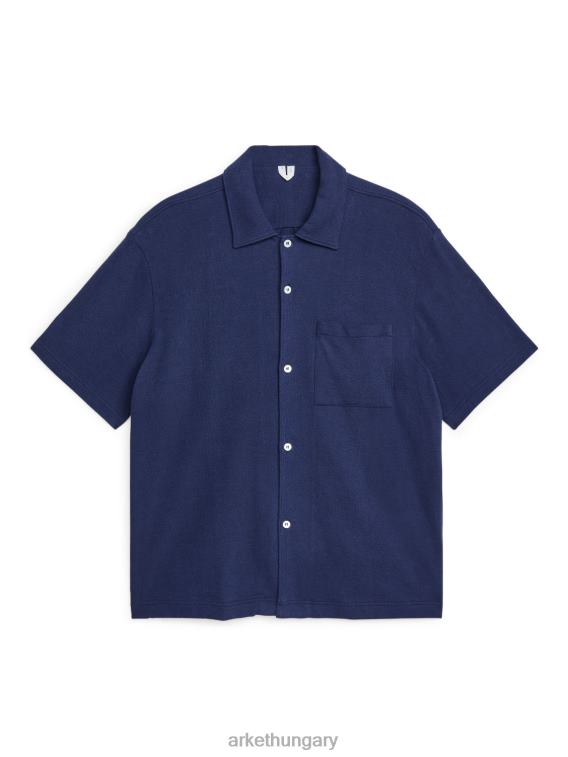 ARKET boucle jersey ing férfiak sötétkék LNXFL954 ruházat