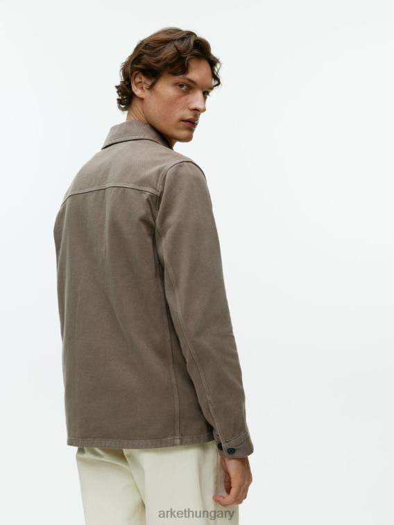 ARKET túlfestett twill overing férfiak khaki zöld LNXFL964 ruházat