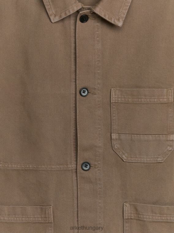 ARKET túlfestett twill overing férfiak khaki zöld LNXFL964 ruházat
