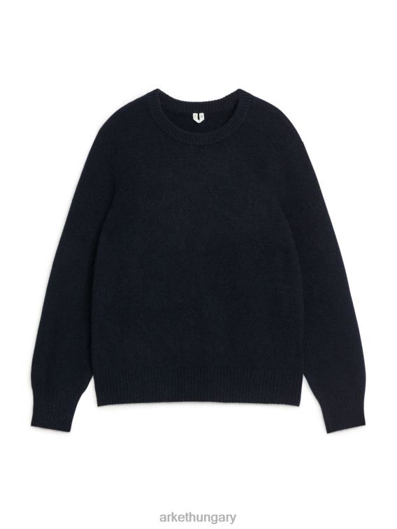 ARKET alpaka-merinó keverék jumper férfiak sötétkék LNXFL1185 ruházat