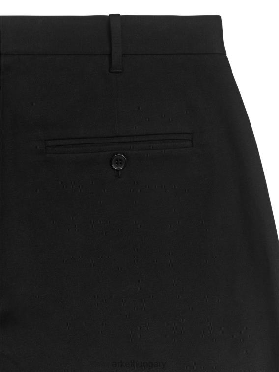 ARKET normál pamut-sztreccs chinos férfiak fekete LNXFL1086 ruházat