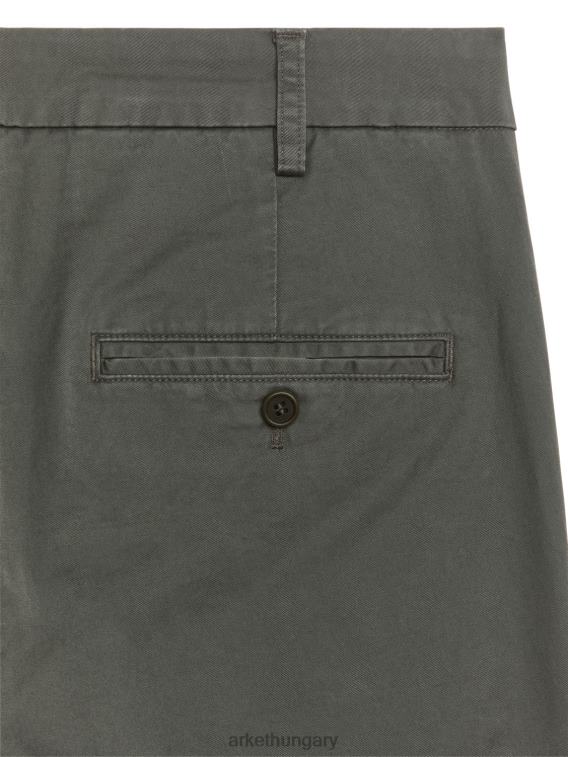 ARKET vékony sztreccs chinos férfiak khaki zöld LNXFL1071 ruházat