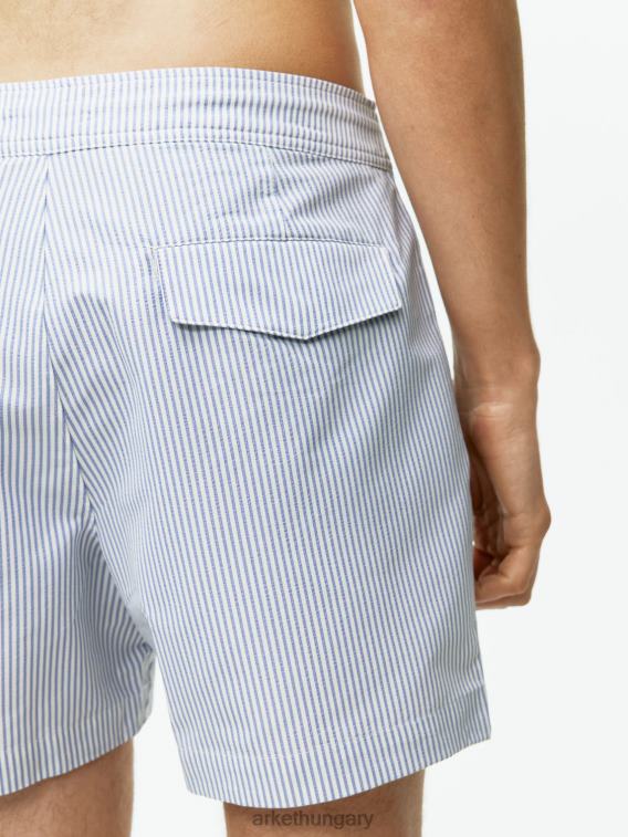 ARKET seersucker úszónadrág férfiak fehér kék LNXFL1143 ruházat