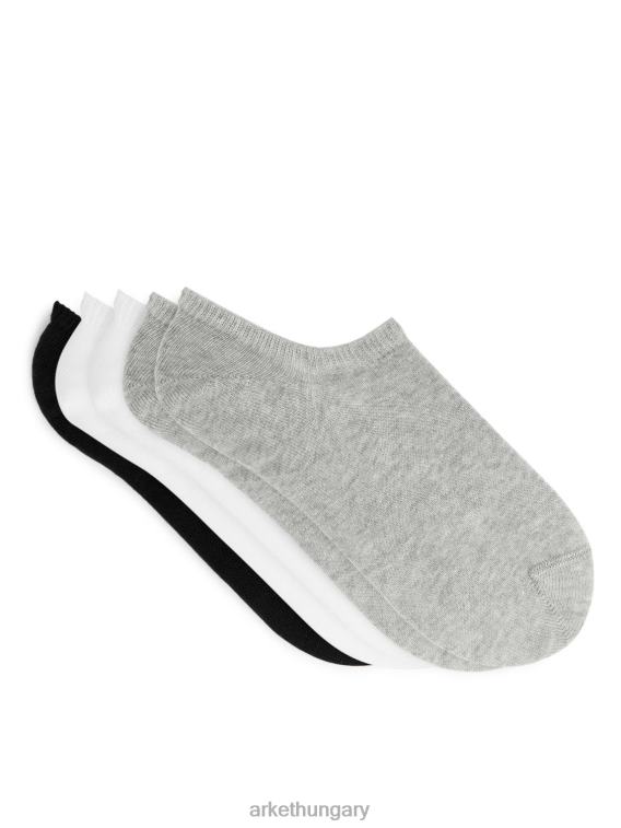 ARKET sneaker zokni készlet 5 pár férfiak szürke LNXFL572 ruházat