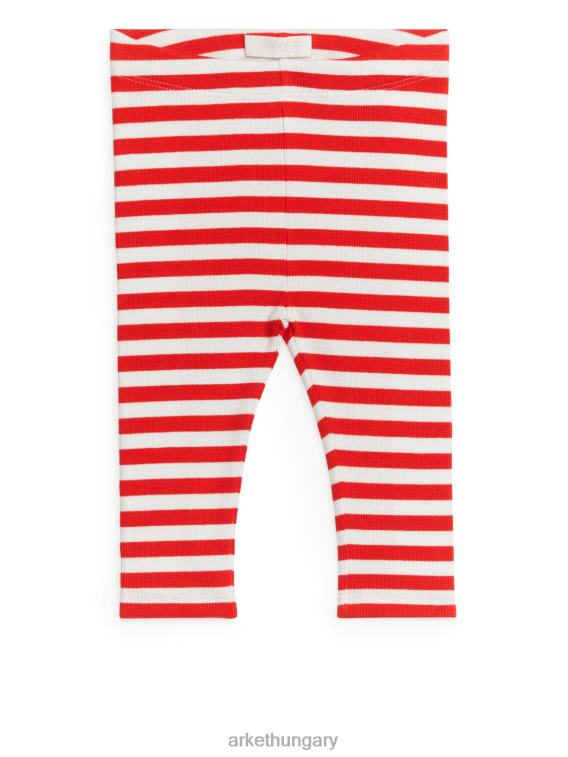 ARKET bordás leggings gyerekek fehér piros LNXFL1726 ruházat