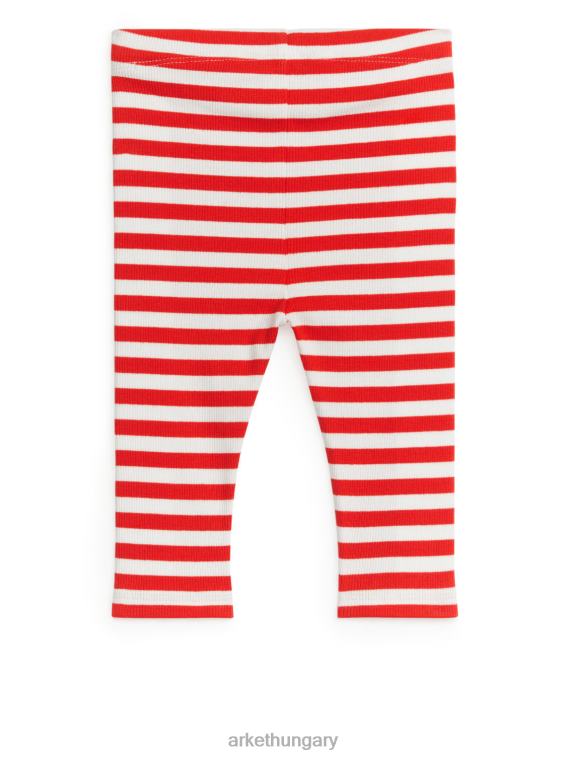 ARKET bordás leggings gyerekek fehér piros LNXFL1726 ruházat