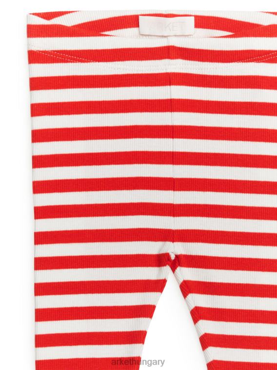 ARKET bordás leggings gyerekek fehér piros LNXFL1726 ruházat