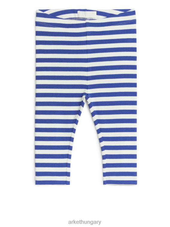 ARKET bordás leggings gyerekek törtfehér/világos kék LNXFL1747 ruházat