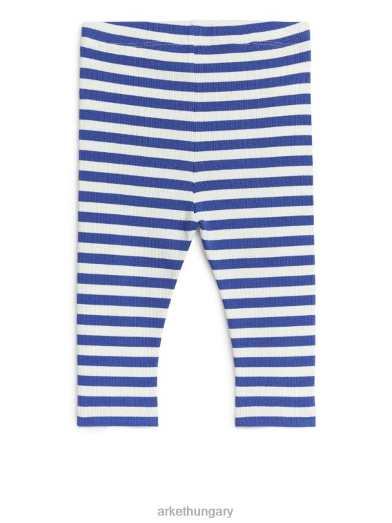 ARKET bordás leggings gyerekek törtfehér/világos kék LNXFL1747 ruházat