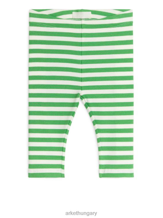 ARKET bordás leggings gyerekek zöld/fehér LNXFL1713 ruházat