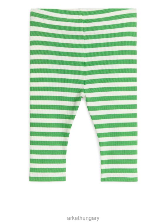 ARKET bordás leggings gyerekek zöld/fehér LNXFL1713 ruházat