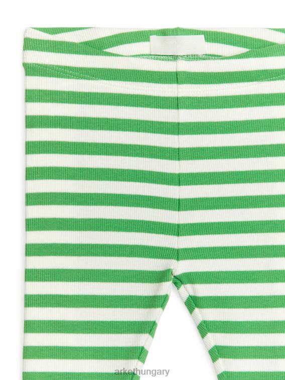 ARKET bordás leggings gyerekek zöld/fehér LNXFL1713 ruházat