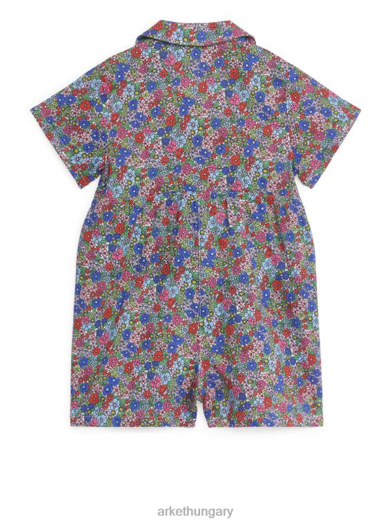 ARKET rövid pamut jumpsuit gyerekek több/virágos LNXFL1733 ruházat