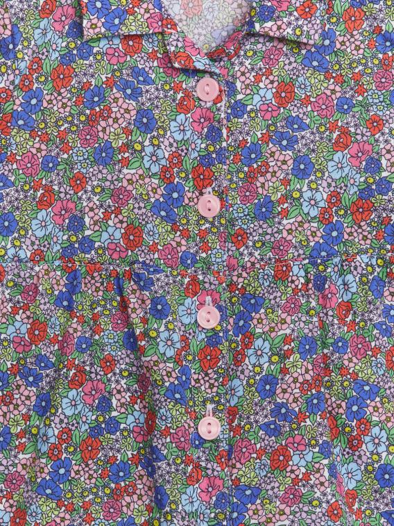 ARKET rövid pamut jumpsuit gyerekek több/virágos LNXFL1733 ruházat