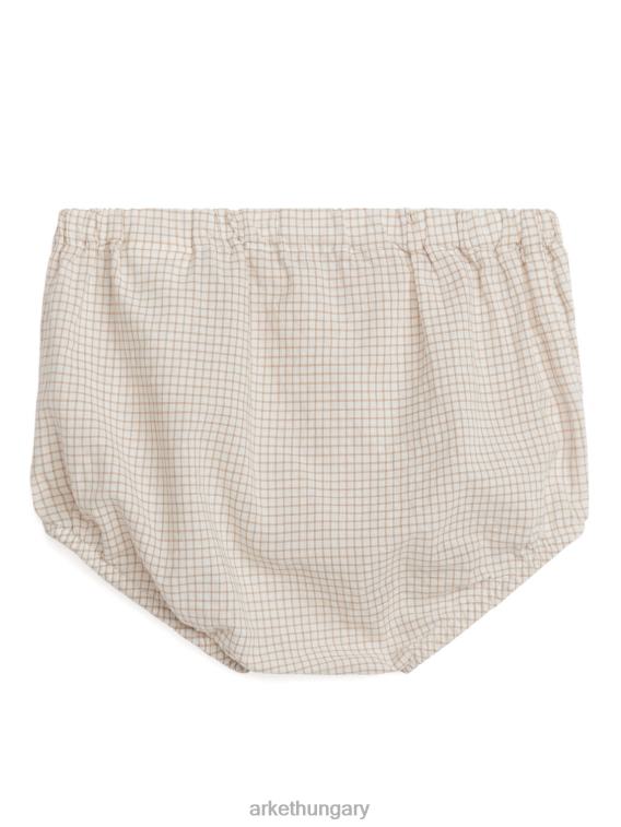 ARKET seersucker bloomers gyerekek bézs/csekk LNXFL1703 ruházat
