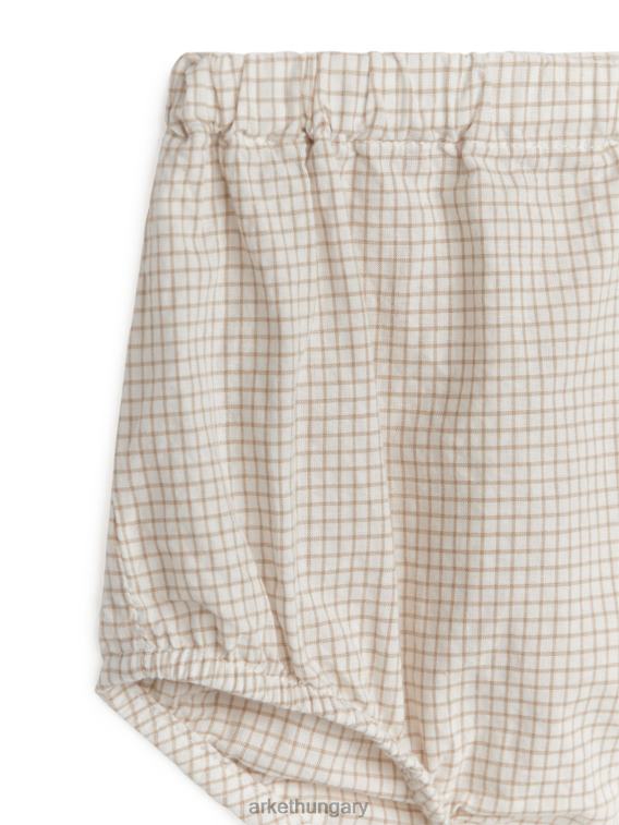 ARKET seersucker bloomers gyerekek bézs/csekk LNXFL1703 ruházat