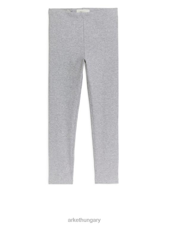 ARKET bordás dzsörzé leggings gyerekek szürke melanzs LNXFL1592 ruházat
