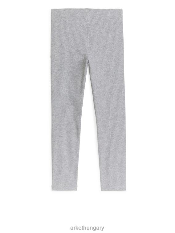 ARKET bordás dzsörzé leggings gyerekek szürke melanzs LNXFL1592 ruházat