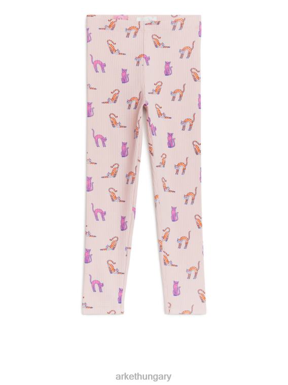 ARKET bordás leggings gyerekek poros rózsaszín LNXFL1545 ruházat