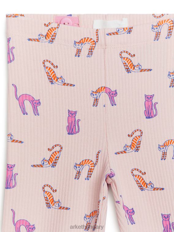 ARKET bordás leggings gyerekek poros rózsaszín LNXFL1545 ruházat