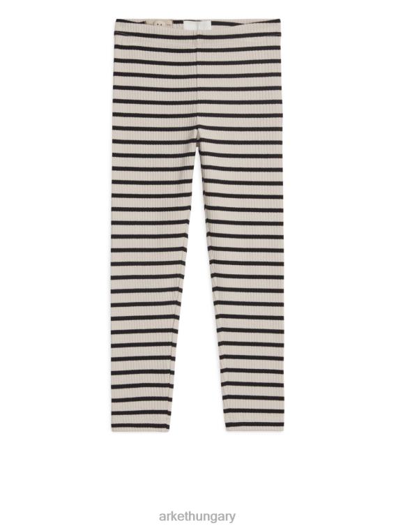 ARKET bordás leggings gyerekek törtfehér/fekete LNXFL1584 ruházat