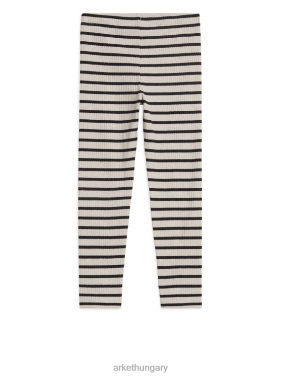 ARKET bordás leggings gyerekek törtfehér/fekete LNXFL1584 ruházat