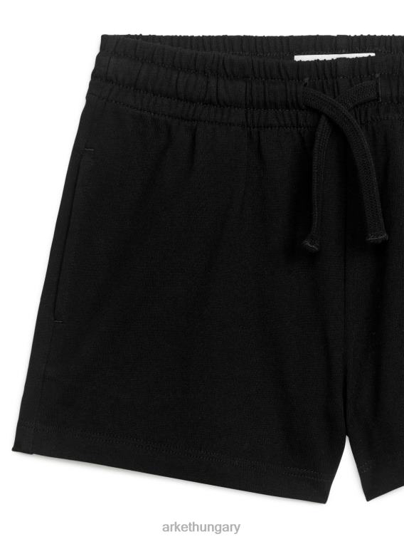 ARKET laza jersey rövidnadrág gyerekek törtfekete LNXFL1565 ruházat