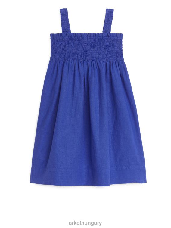 ARKET smocked seersocker ruha gyerekek kék LNXFL1375 ruházat
