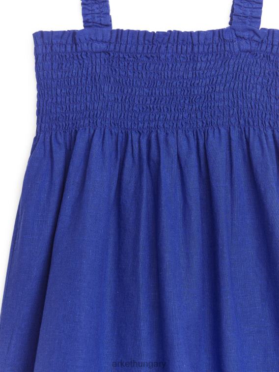 ARKET smocked seersocker ruha gyerekek kék LNXFL1375 ruházat