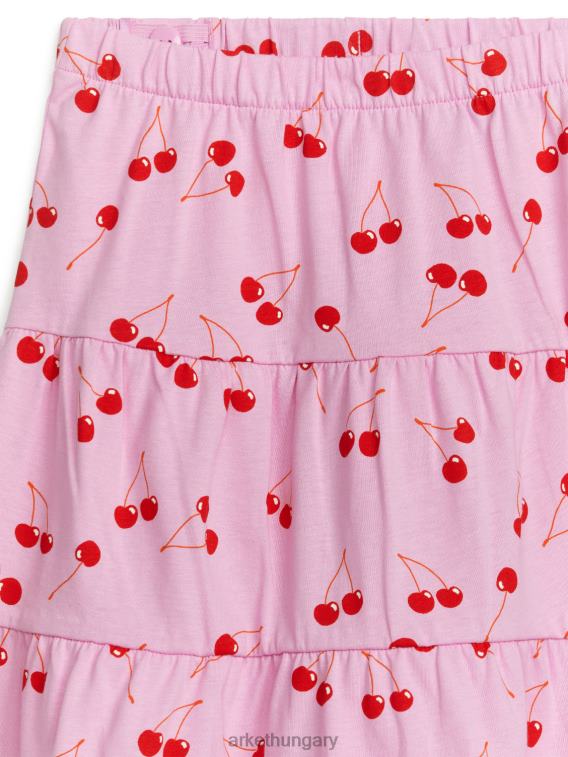 ARKET nyomott jersey szoknya gyerekek rózsaszín/piros LNXFL1389 ruházat