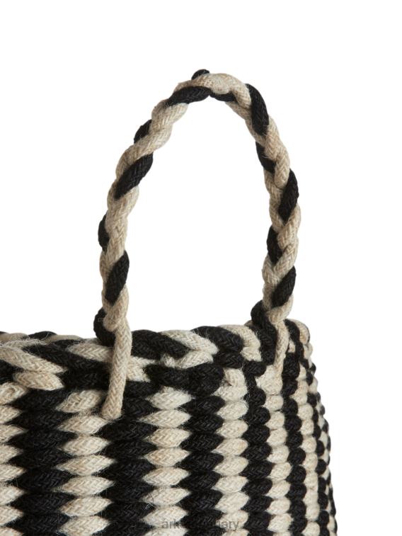 ARKET tároló kosár 41 cm egynemű bézs/fekete LNXFL1355 háztartási cikkek