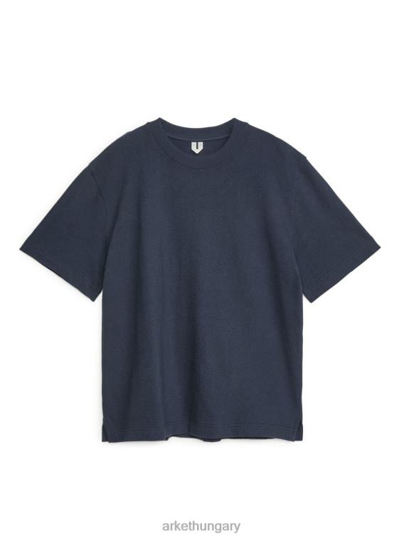 ARKET boucle jersey póló nők sötétkék LNXFL1012 ruházat