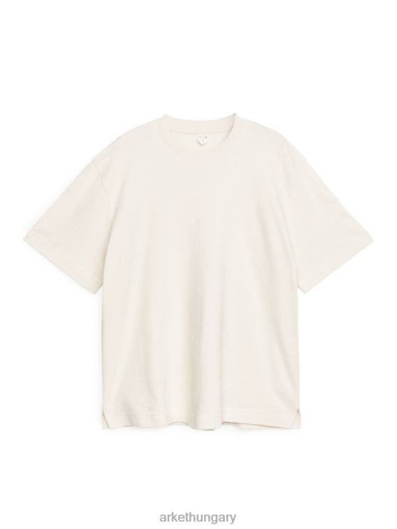 ARKET boucle jersey póló nők törtfehér LNXFL986 ruházat