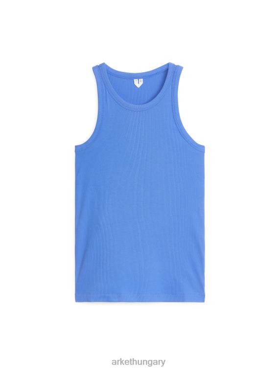 ARKET rib racer tank felső nők kék LNXFL373 ruházat