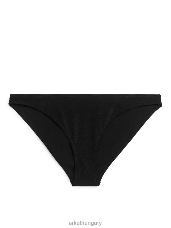 ARKET alacsony derékú fényes bikini alsó nők fekete LNXFL587 ruházat