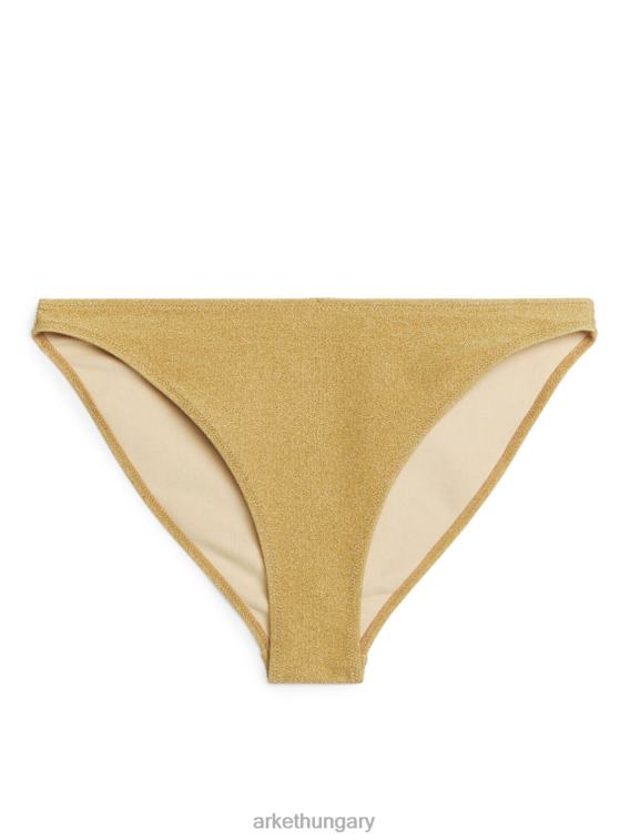 ARKET derék közepén csillogó bikini alsó nők Arany LNXFL618 ruházat