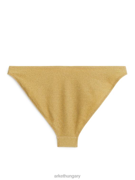 ARKET derék közepén csillogó bikini alsó nők Arany LNXFL618 ruházat