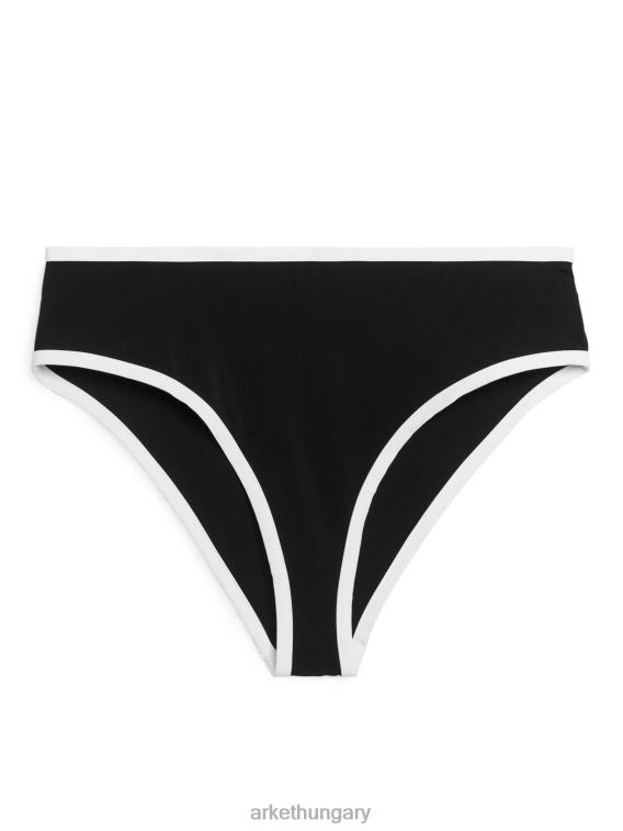 ARKET magas derekú bikini alsó nők fekete-fehér LNXFL600 ruházat