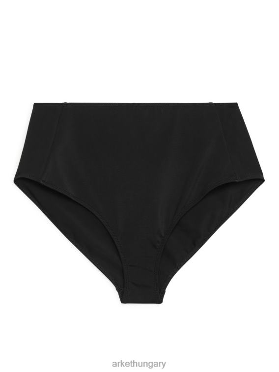 ARKET magas derekú bikini rövidnadrág nők fekete LNXFL627 ruházat