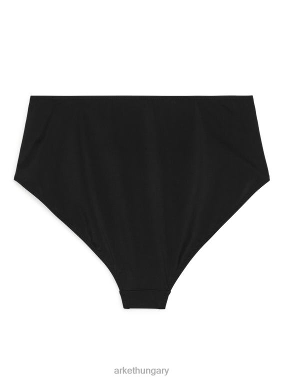 ARKET magas derekú bikini rövidnadrág nők fekete LNXFL627 ruházat